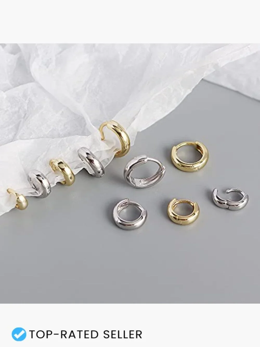 Thick Chunky Cuff Huggie Small Hoop Earrings Sleeper Helix Piercing